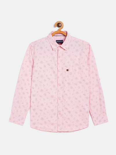 Pink Printed Casual Shirt - Boys Shirts