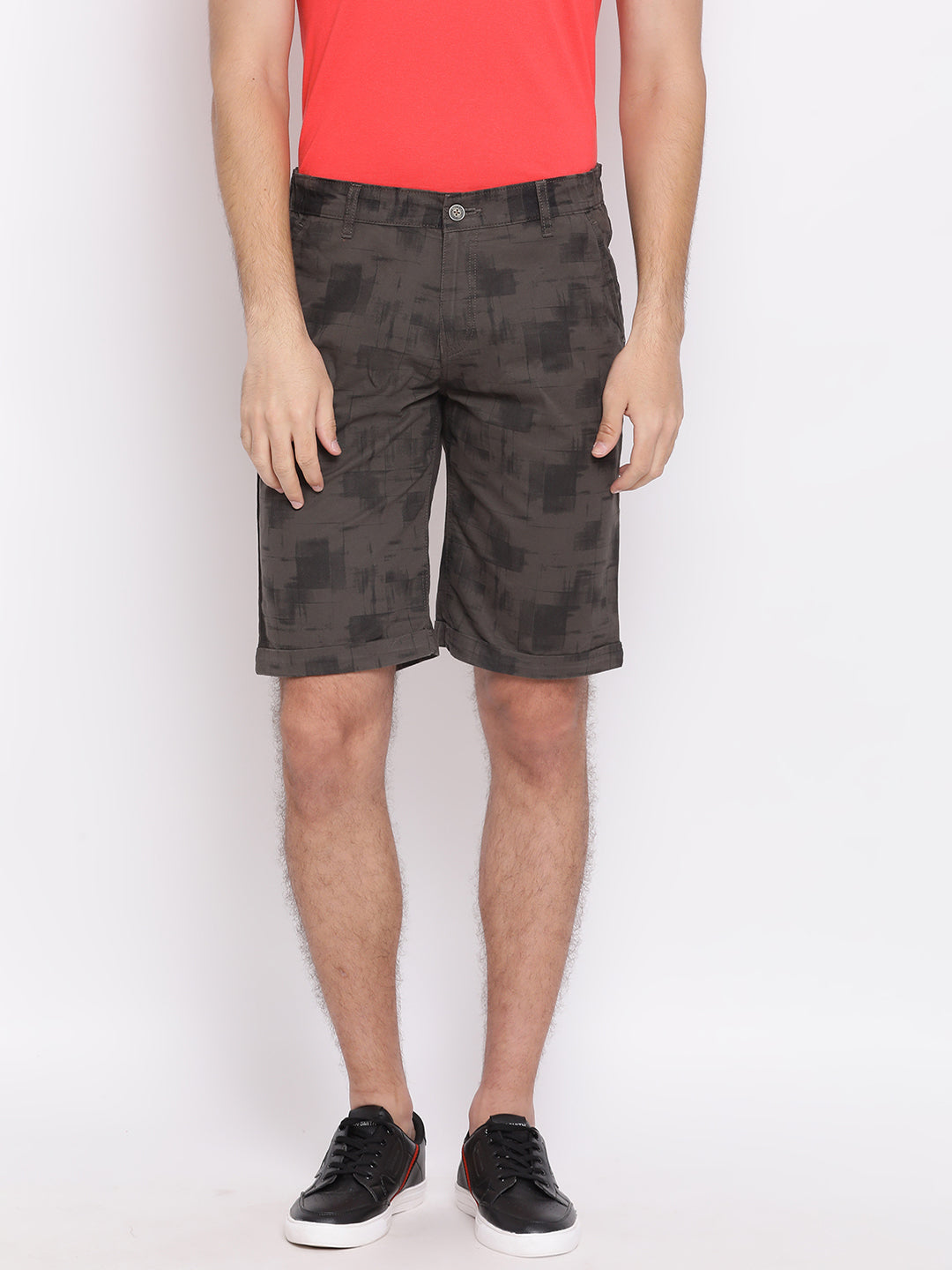 Grey Printed shorts - Men Shorts