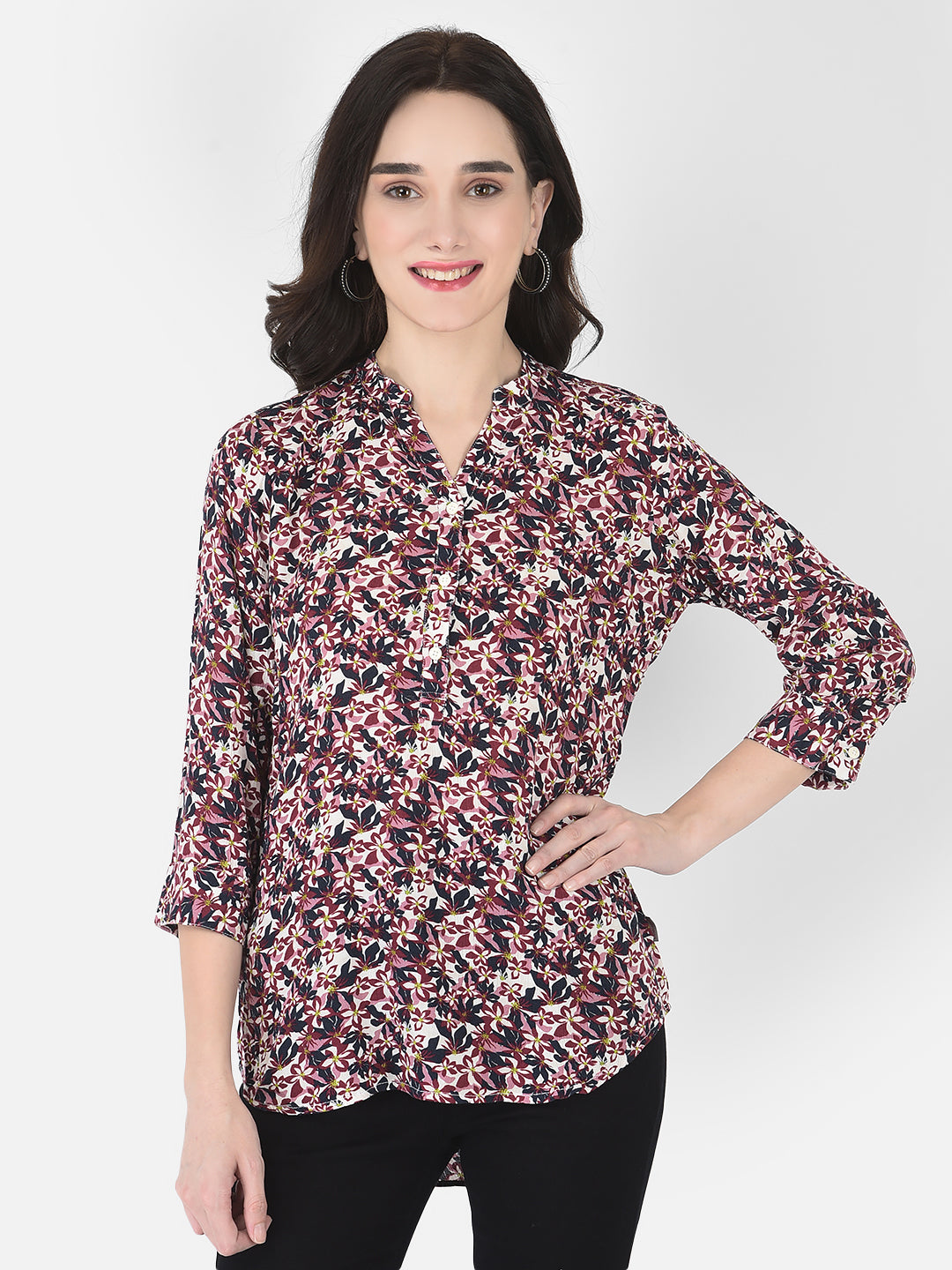 Multi-Colour Floral Top - Women Tops