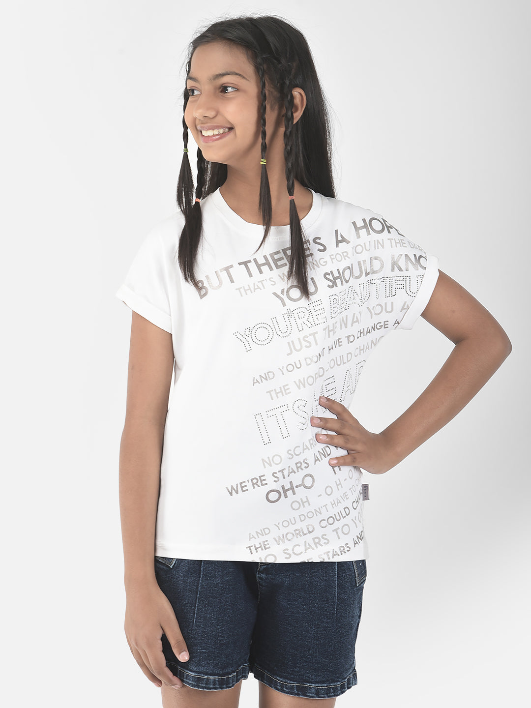 White Intense Typographic T-Shirt