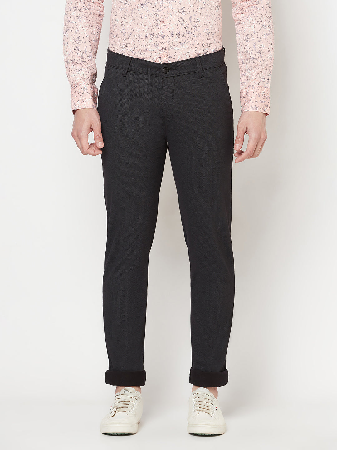 Black Printed Trousers - Men Trousers