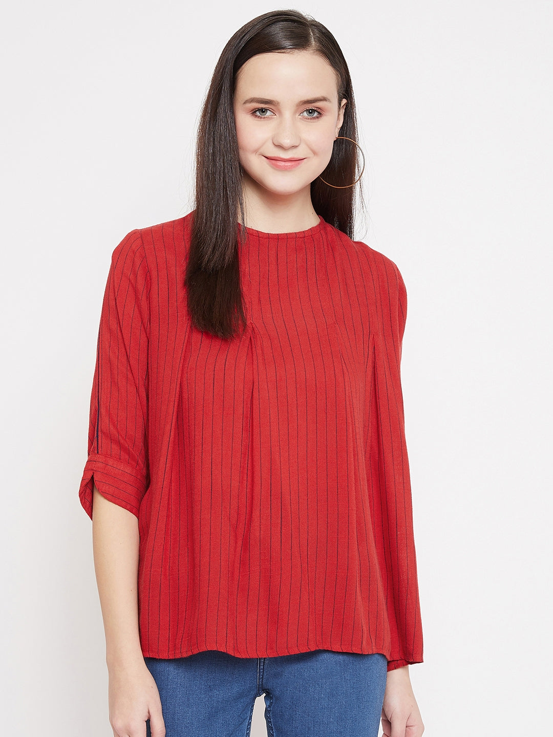 Red Striped Top - Women Tops