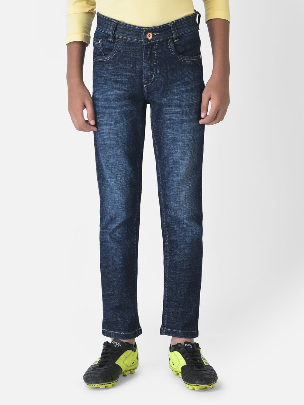 Navy Blue Light Fade Jeans-Boys Jeans-Crimsoune Club
