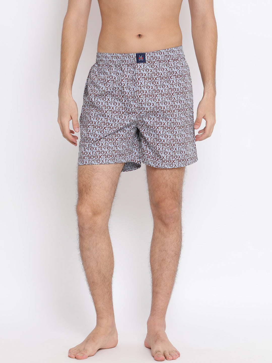 Grey Printed Boxer - Men Boxers