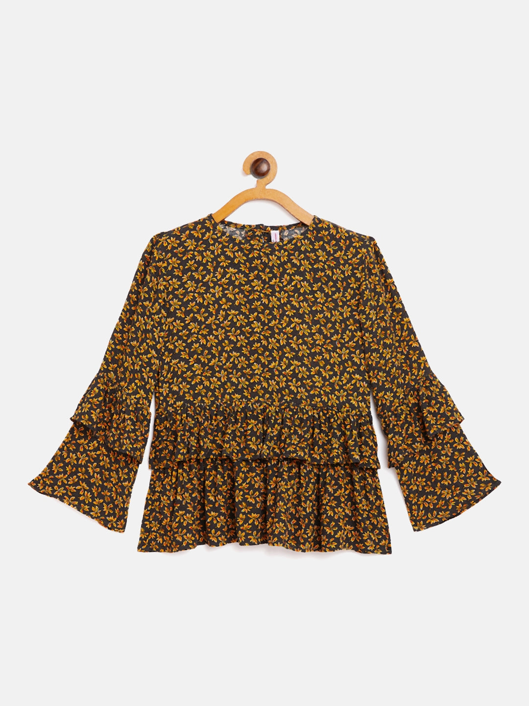 Printed Layered Top - Girls Tops