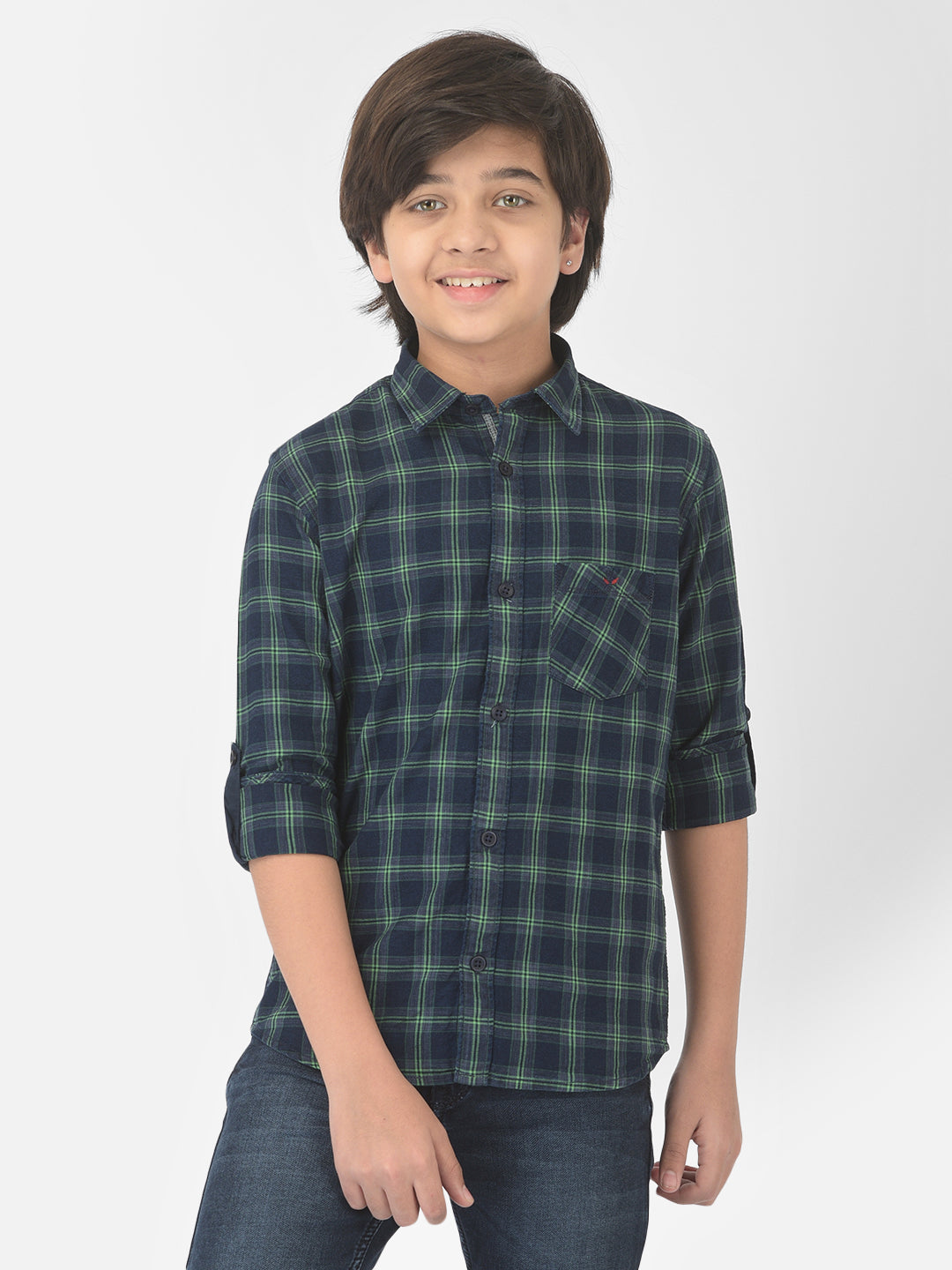 Blue Checked Shirt - Boys Shirts