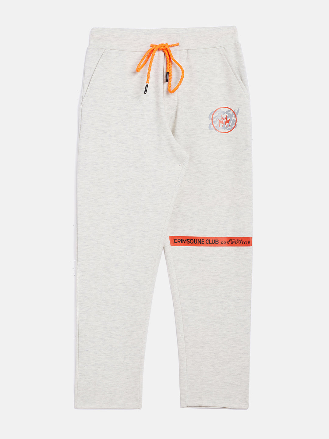Off White Printed Track Pants - Boys Track Pants