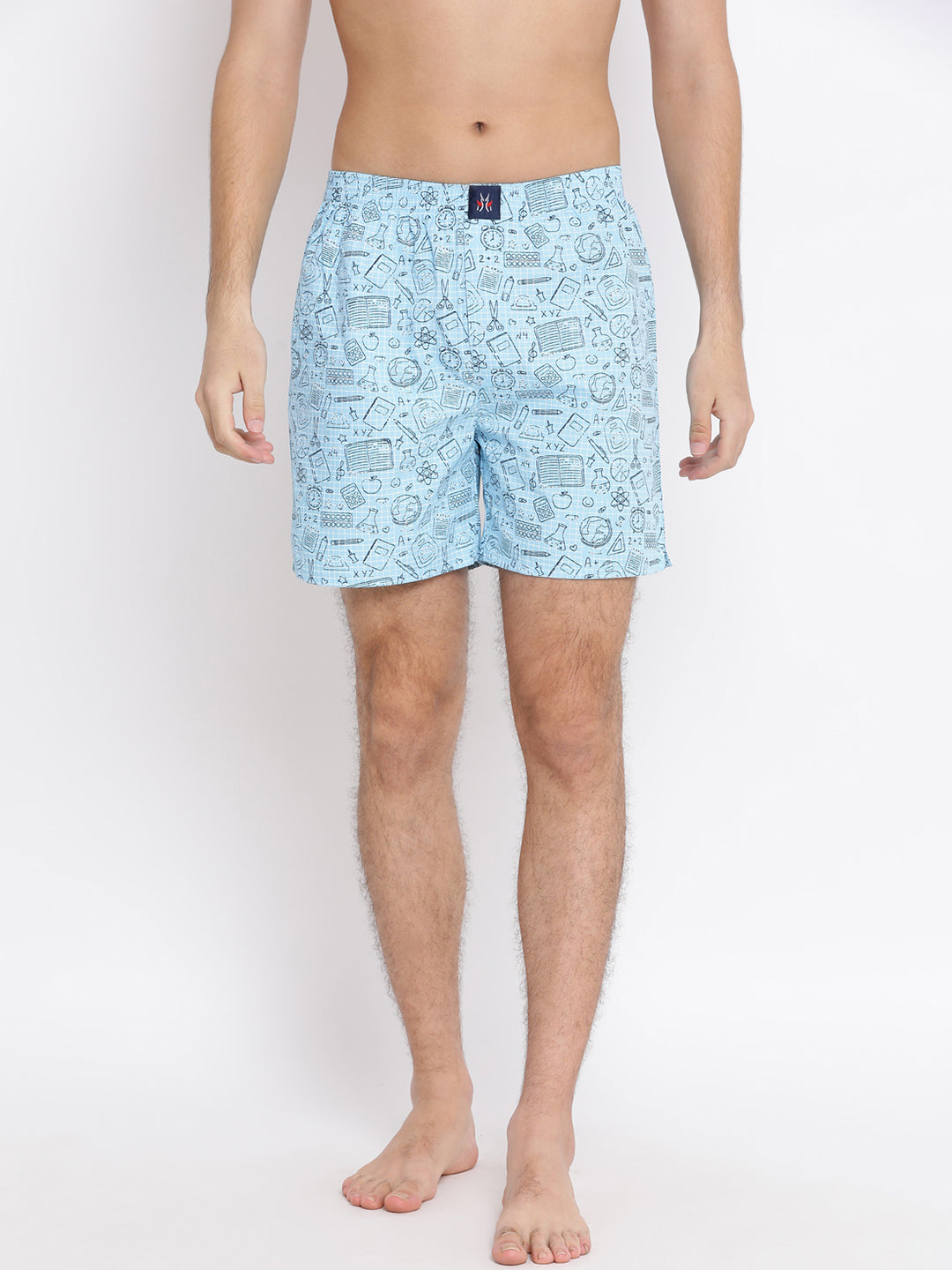 Blue Printed Boxer - Men Boxers