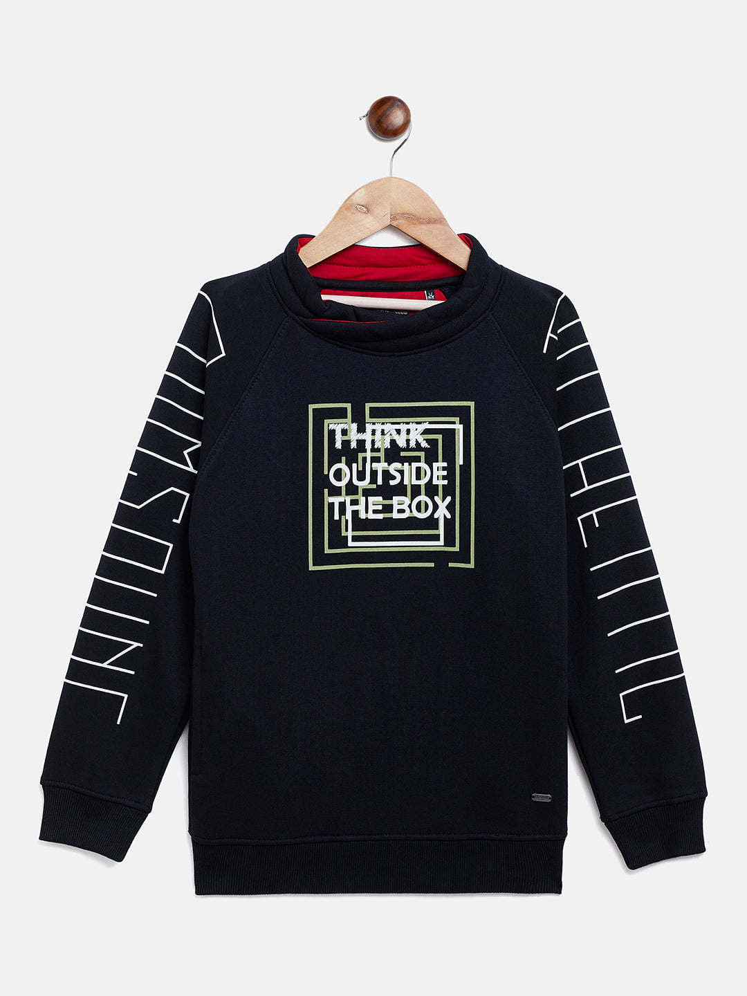 Navy Blue Printed Sweatshirt - Boys Sweatshirts