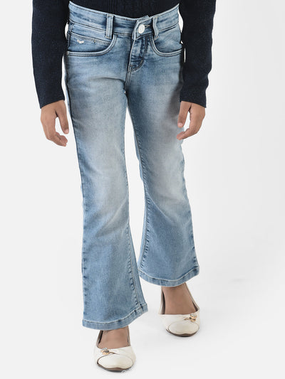 Light Blue Denims in Boot-Cut Style 
