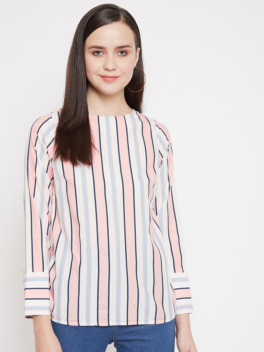 Pink Striped Top - Women Tops