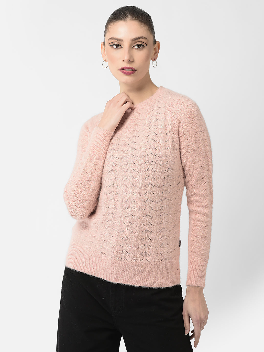  Fuzzy Peach Sweater