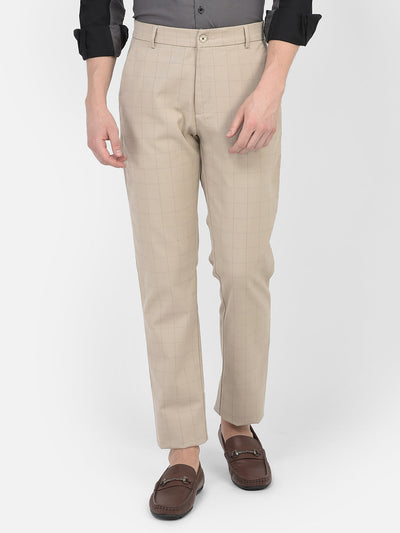  Beige Checkered Trousers 