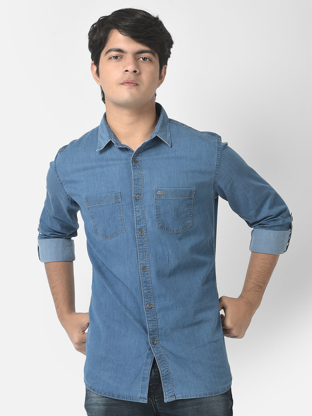  Light Blue Denim Shirt