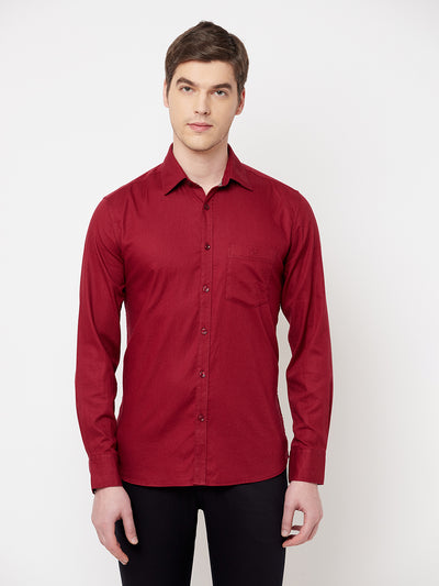 Maroon Casual Shirt - Men Shirts