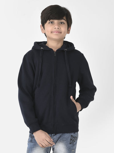  Deep Blue Zipper Sweatshirt 