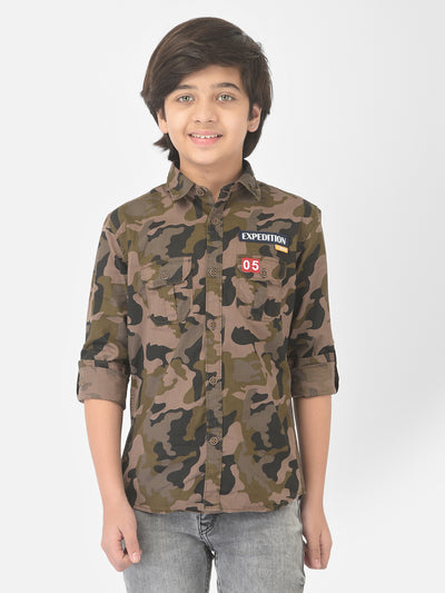 Olive Camouflage Shirt - Boys Shirts