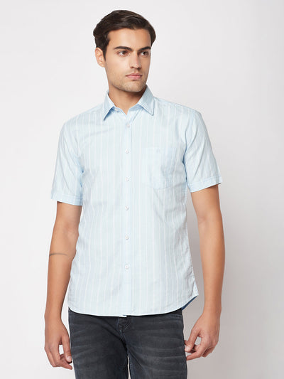  Striped Blue Shirt 