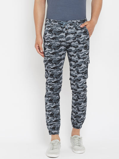 Grey Camouflage Trousers - Men Joggers