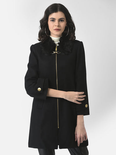  Black Zipped Coat