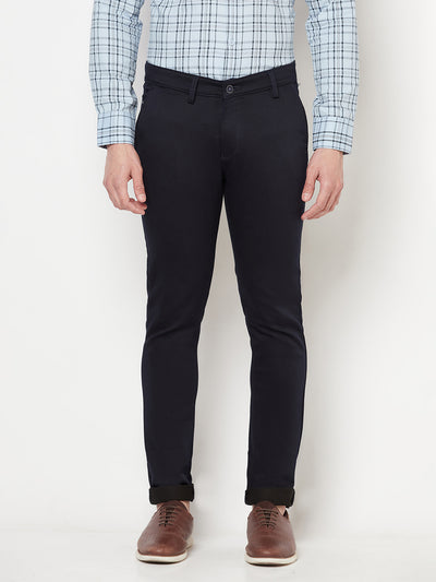 Navy Blue Trousers - Men Trousers