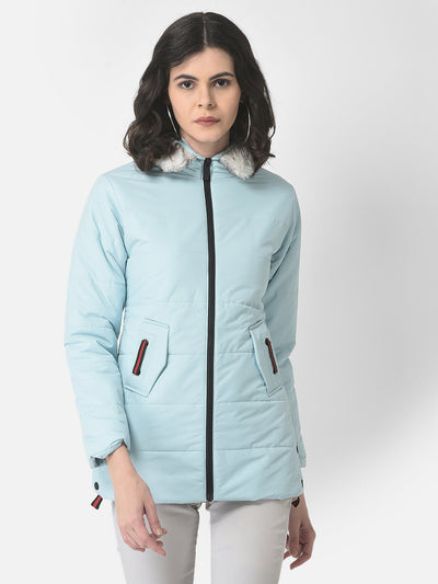  Hooded Ice Blue Jacket