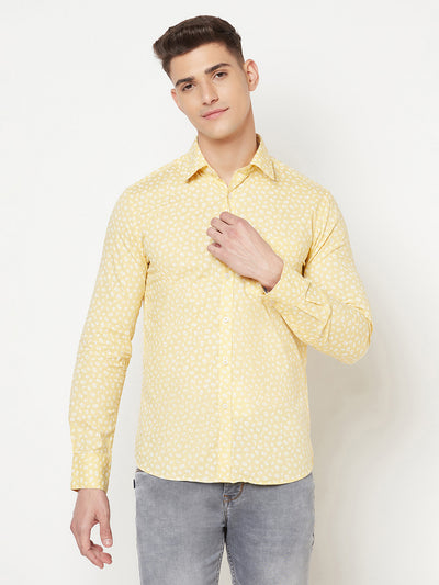 Yellow Floral Shirt - Men Shirts