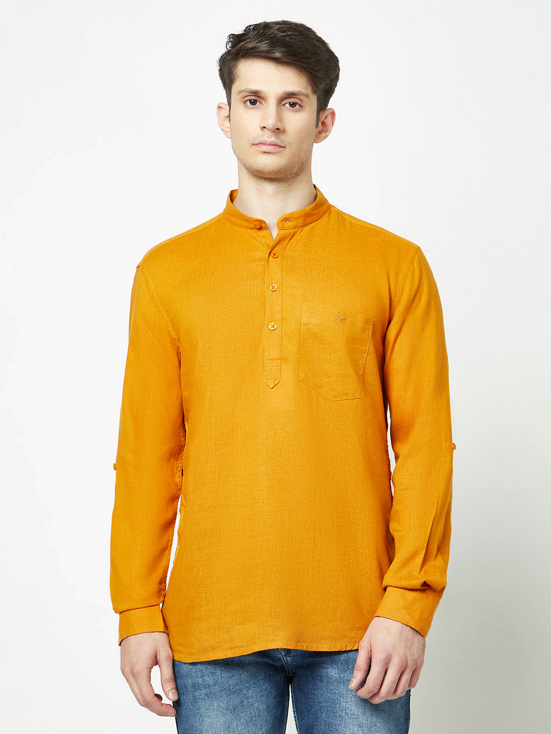  Mustard Shirt Style Kurta 