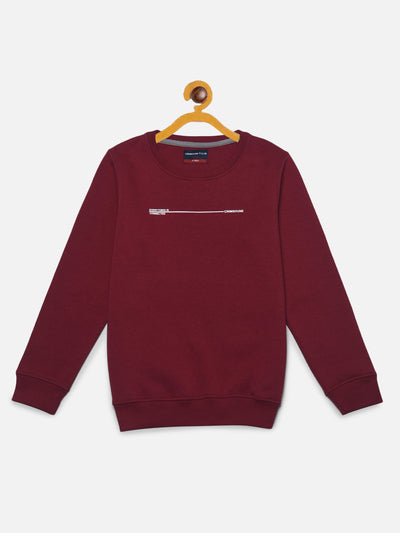  Minimalistic Maroon Sweatshirt