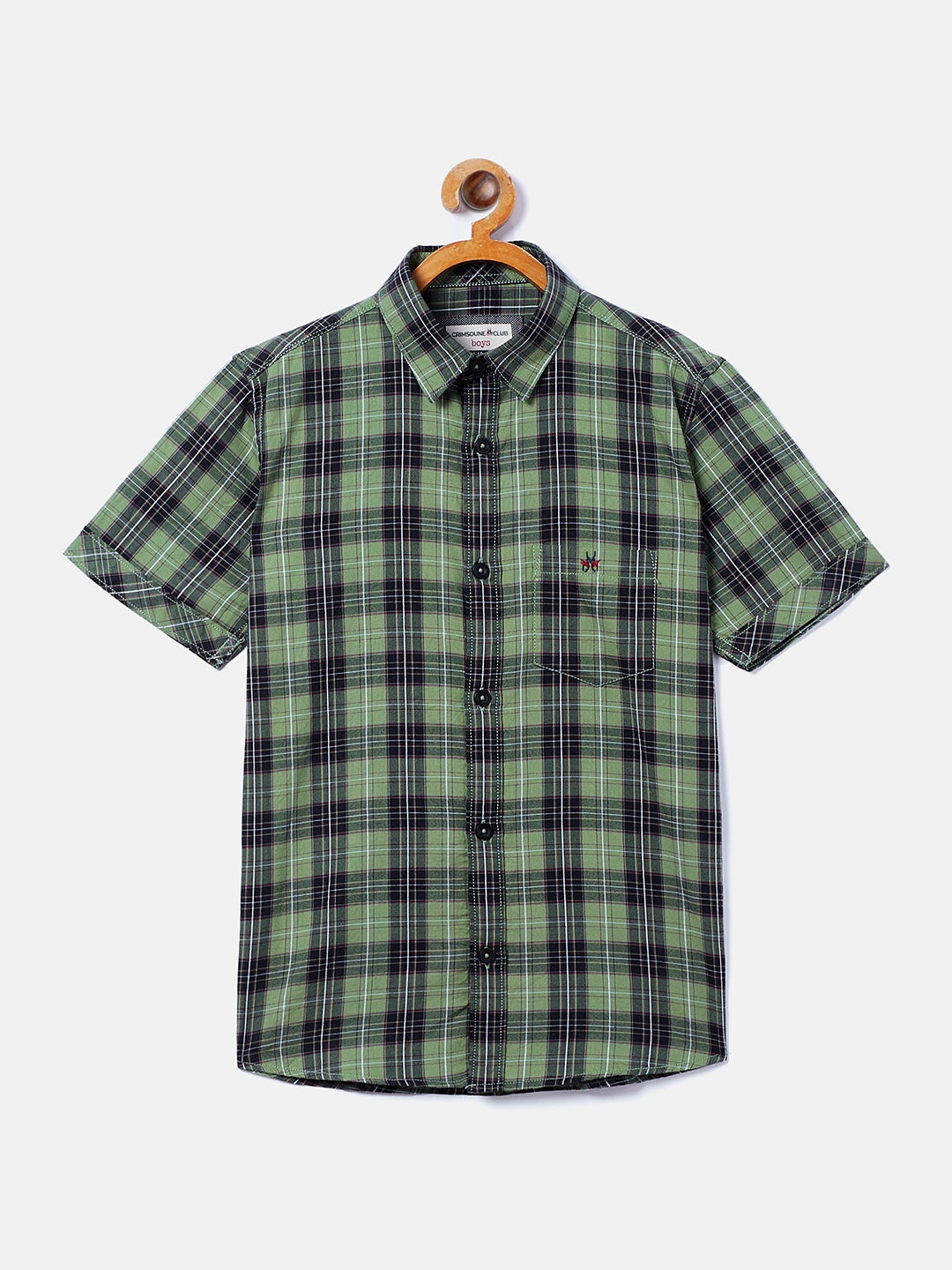 Green Checked Causal Shirt - Boys Shirts