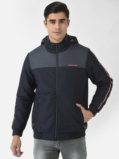  Navy Blue Jacket in Colour-Block 