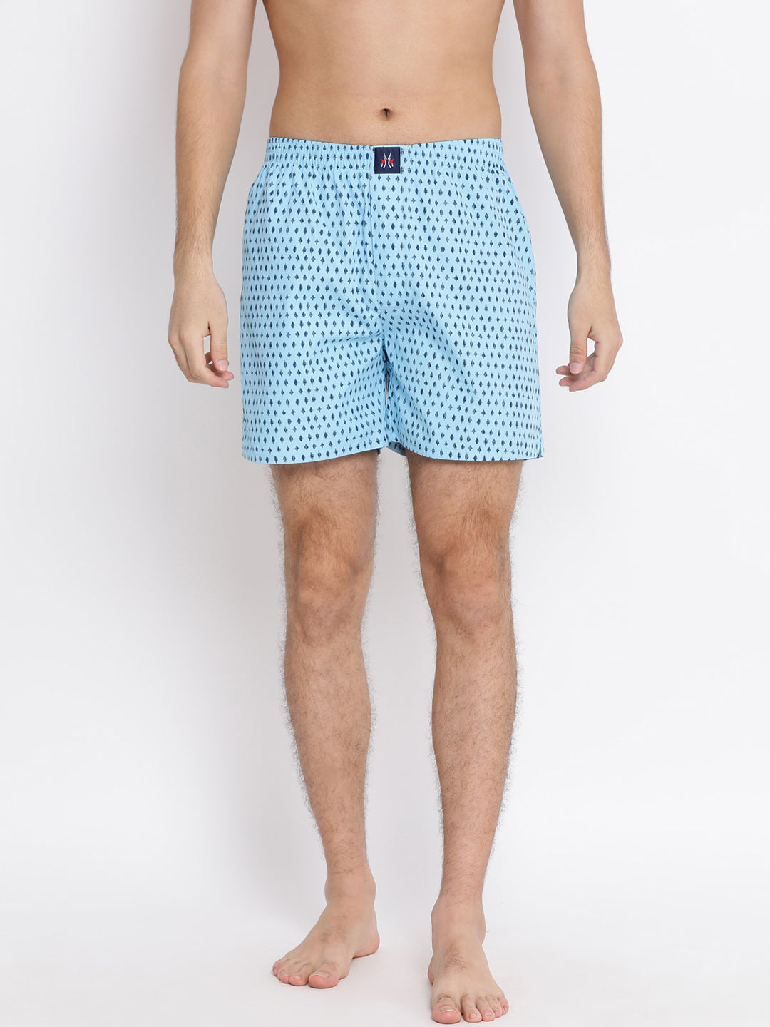 Blue Printed Boxer - Men Boxers