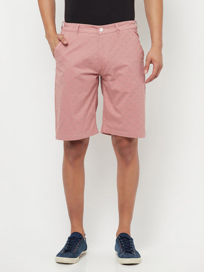 Pink Printed Shorts - Men Shorts