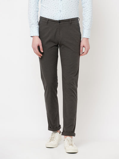 Olive Printed Trousers - Men Trousers