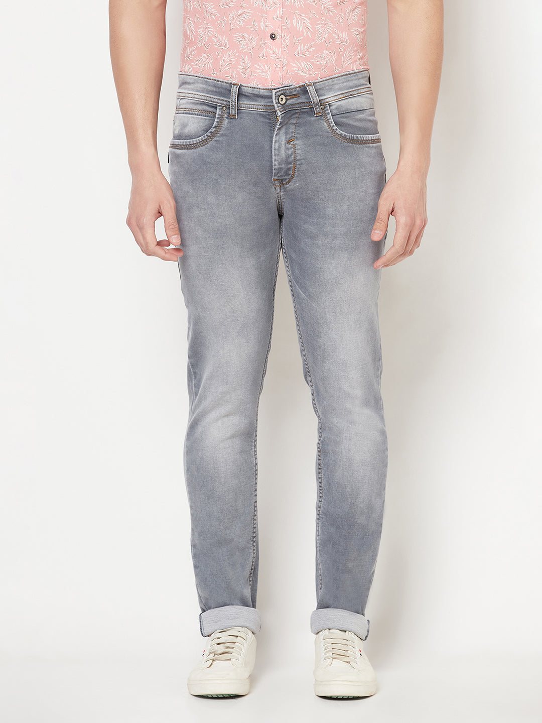 Grey Light Fade Jeans - Men Jeans