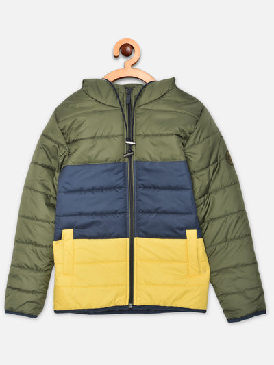 Multi Colourblocked Hooded Jacket - Boys Jacket