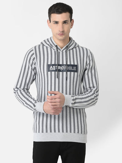  Grey Pin-Stripe Hoodie