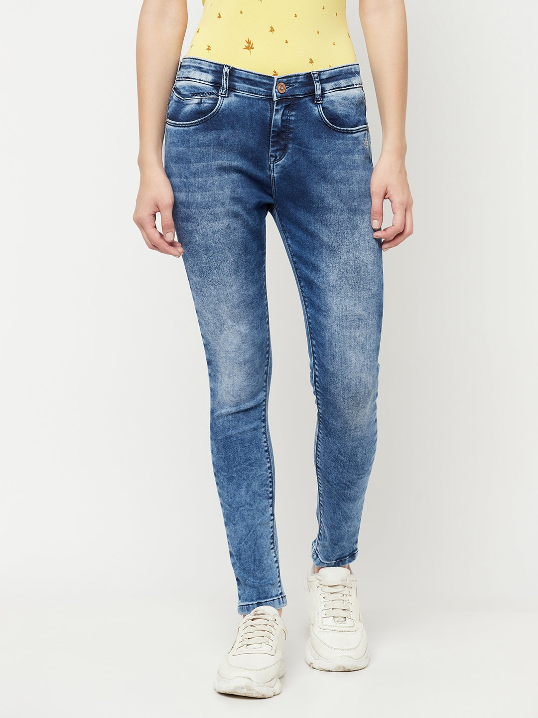 Blue Heavy Fade Jeans - Women Jeans