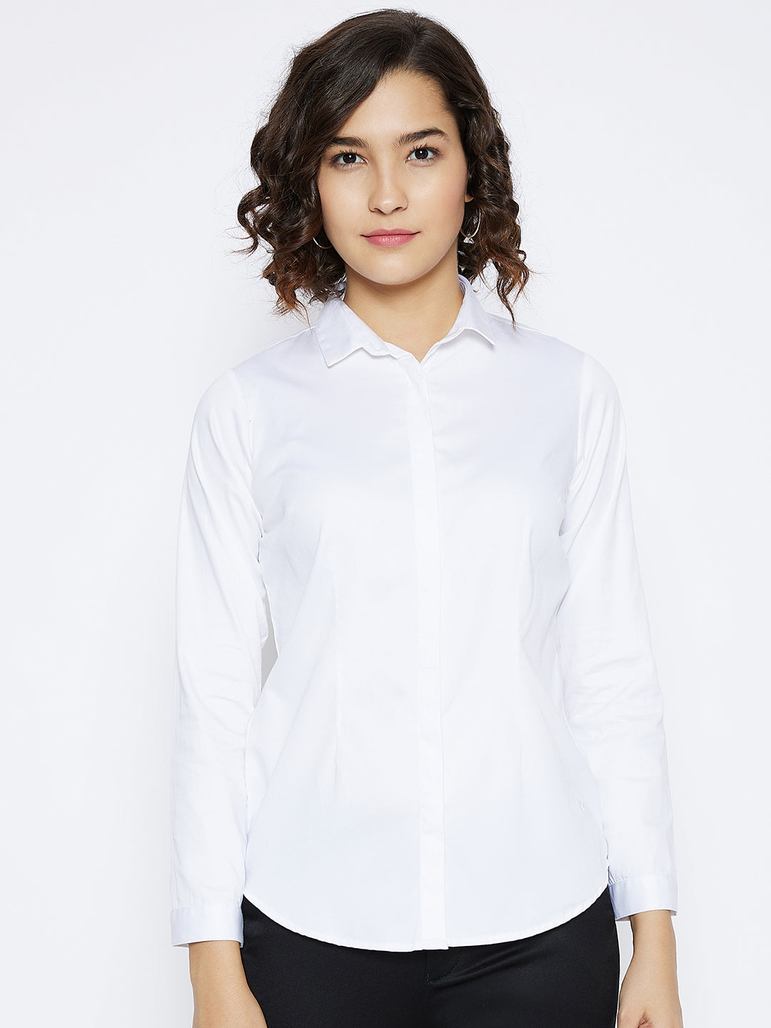 White Slim Fit shirt - Women Shirts