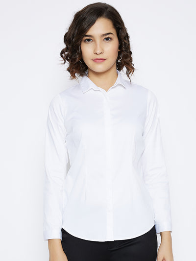 White Slim Fit shirt - Women Shirts