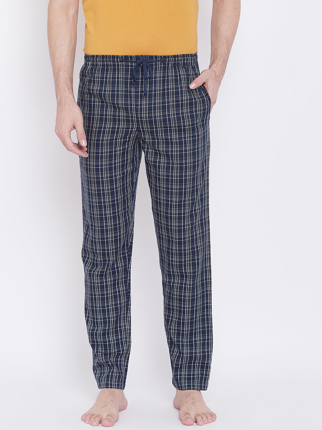 Checked Straight Lounge Pants - Men Lounge Pants
