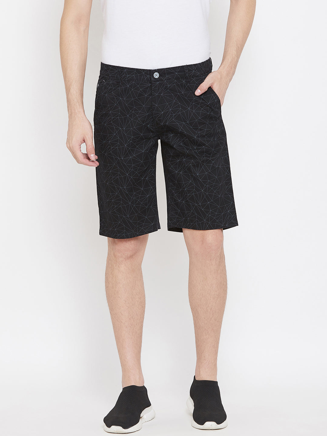 Black Printed shorts - Men Shorts