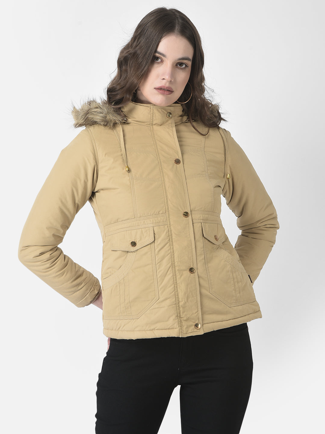  Lightly Padded Khaki Jacket