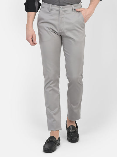   Grey Regular Rise Trousers