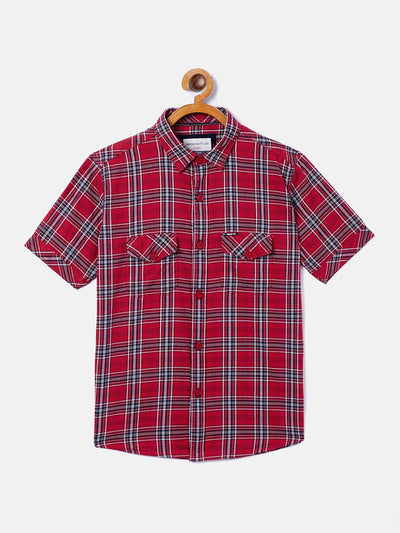 Red Checked Causal Shirt - Boys Shirts