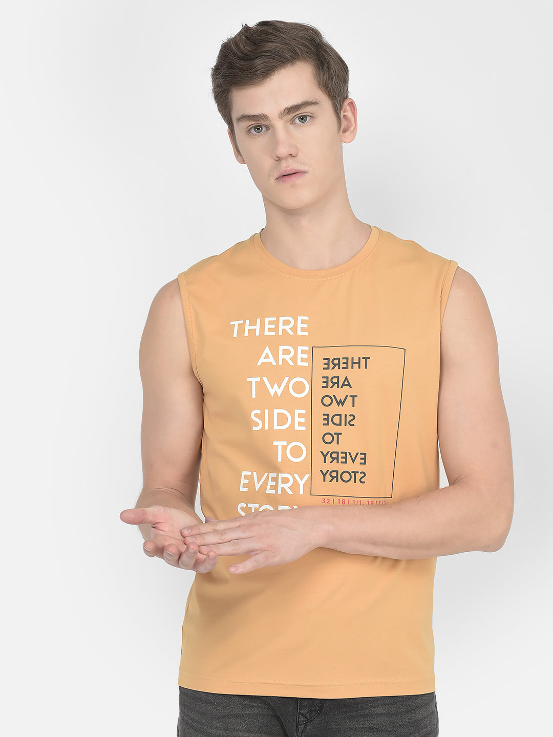  Mango Sorbet Typographic Tank T-Shirt