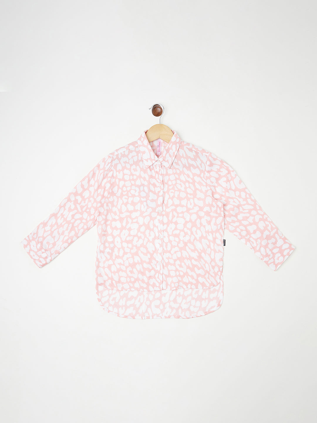 Pink Printed Casual Shirt - Girls Shirts