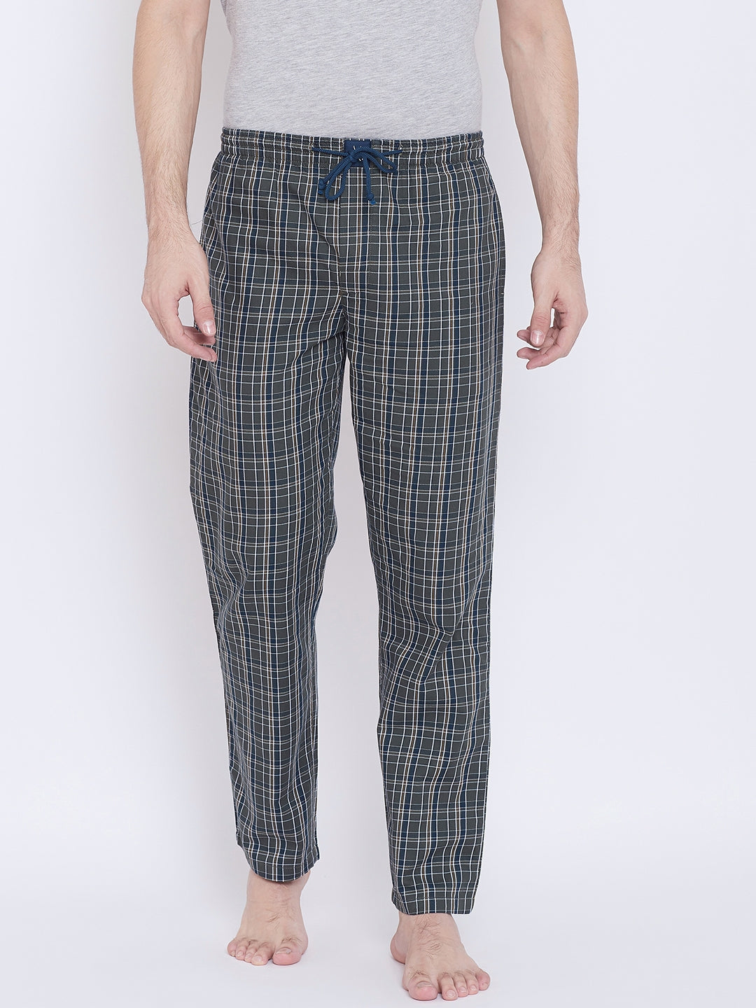 Checked Straight Lounge Pants - Men Lounge Pants