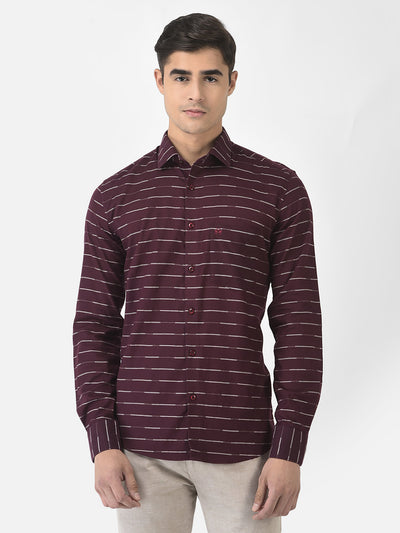  Maroon Shirt in Pure Cotton