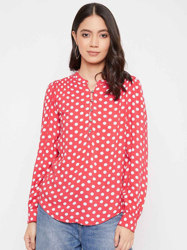 Red Polka Dots Top